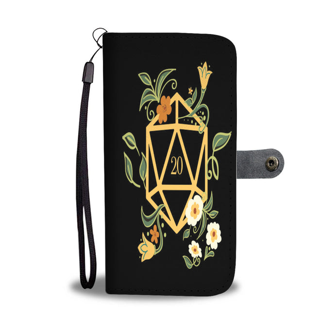 Polyhedral D20 Dice for Plant Lovers  wallet case