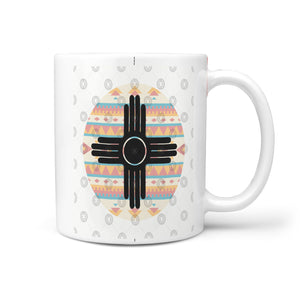 Mexico Flag Design - Native Zia Pattern Mug