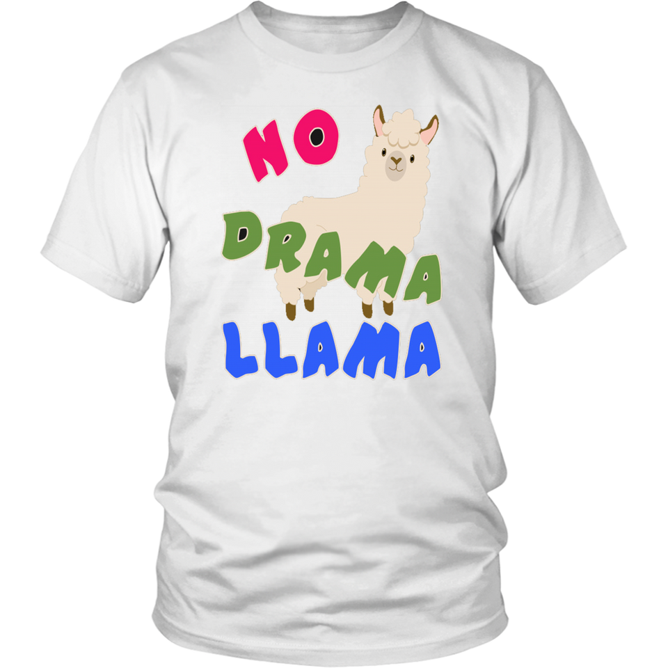 NO DRAMA LLAMA T-Shirt , Llama Art, Llama Womens Tshirt, Llamas in Hats, Mama Llama, No Prob Llama, Como Te Llama