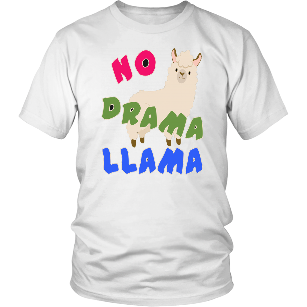 NO DRAMA LLAMA T-Shirt , Llama Art, Llama Womens Tshirt, Llamas in Hats, Mama Llama, No Prob Llama, Como Te Llama