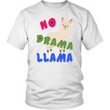 NO DRAMA LLAMA T-Shirt , Llama Art, Llama Womens Tshirt, Llamas in Hats, Mama Llama, No Prob Llama, Como Te Llama