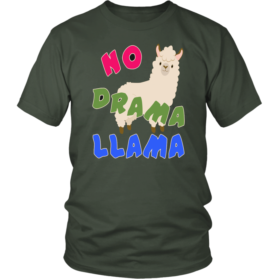 NO DRAMA LLAMA T-Shirt , Llama Art, Llama Womens Tshirt, Llamas in Hats, Mama Llama, No Prob Llama, Como Te Llama
