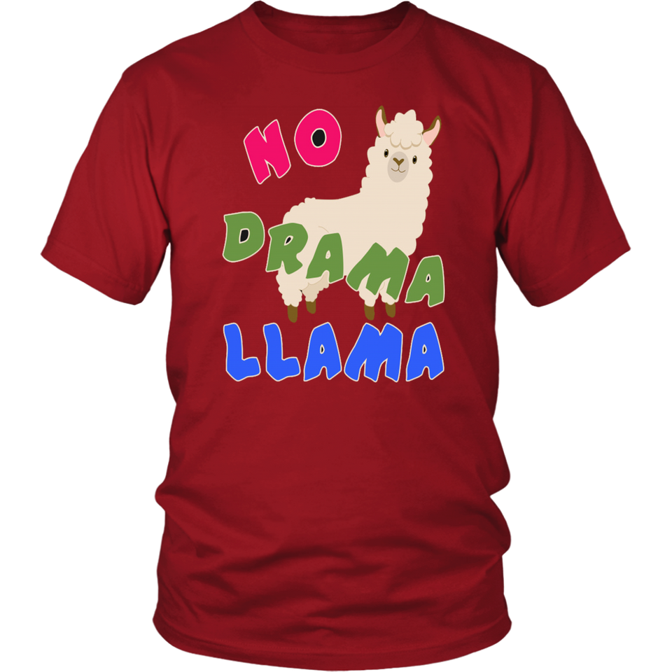 NO DRAMA LLAMA T-Shirt , Llama Art, Llama Womens Tshirt, Llamas in Hats, Mama Llama, No Prob Llama, Como Te Llama