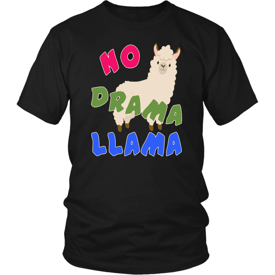 NO DRAMA LLAMA T-Shirt , Llama Art, Llama Womens Tshirt, Llamas in Hats, Mama Llama, No Prob Llama, Como Te Llama