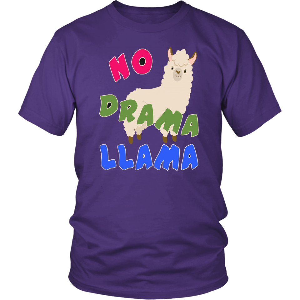 NO DRAMA LLAMA T-Shirt , Llama Art, Llama Womens Tshirt, Llamas in Hats, Mama Llama, No Prob Llama, Como Te Llama